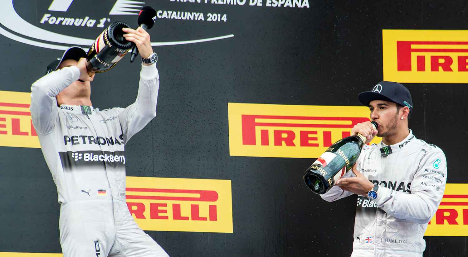 Lewis Hamilton & Nico Rosberg,  Circuit de Catalunya, Barcelona, Spain, 2014