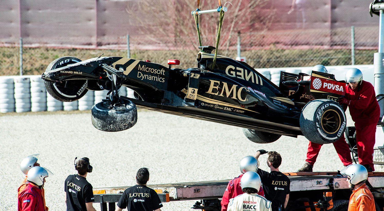 Pastor Maldonado - Lotus, Winter Testing,  Circuit de Catalunya, Barcelona, Spain, 2015
