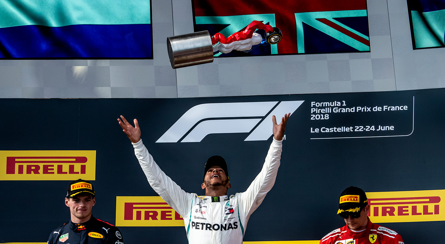 Lewis Hamilton, Max Verstappen & Kimi Räikkönen, Circuit Paul Ricard,  2018