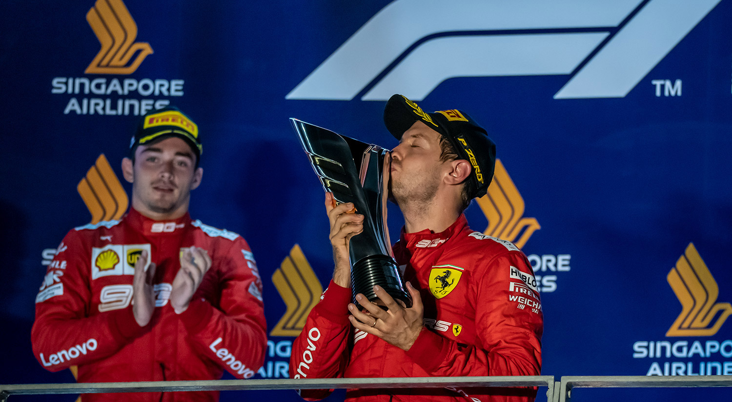 Charles Leclerc & Sebastian Vettel - Ferrari, Singapore Grand Prix,  2019