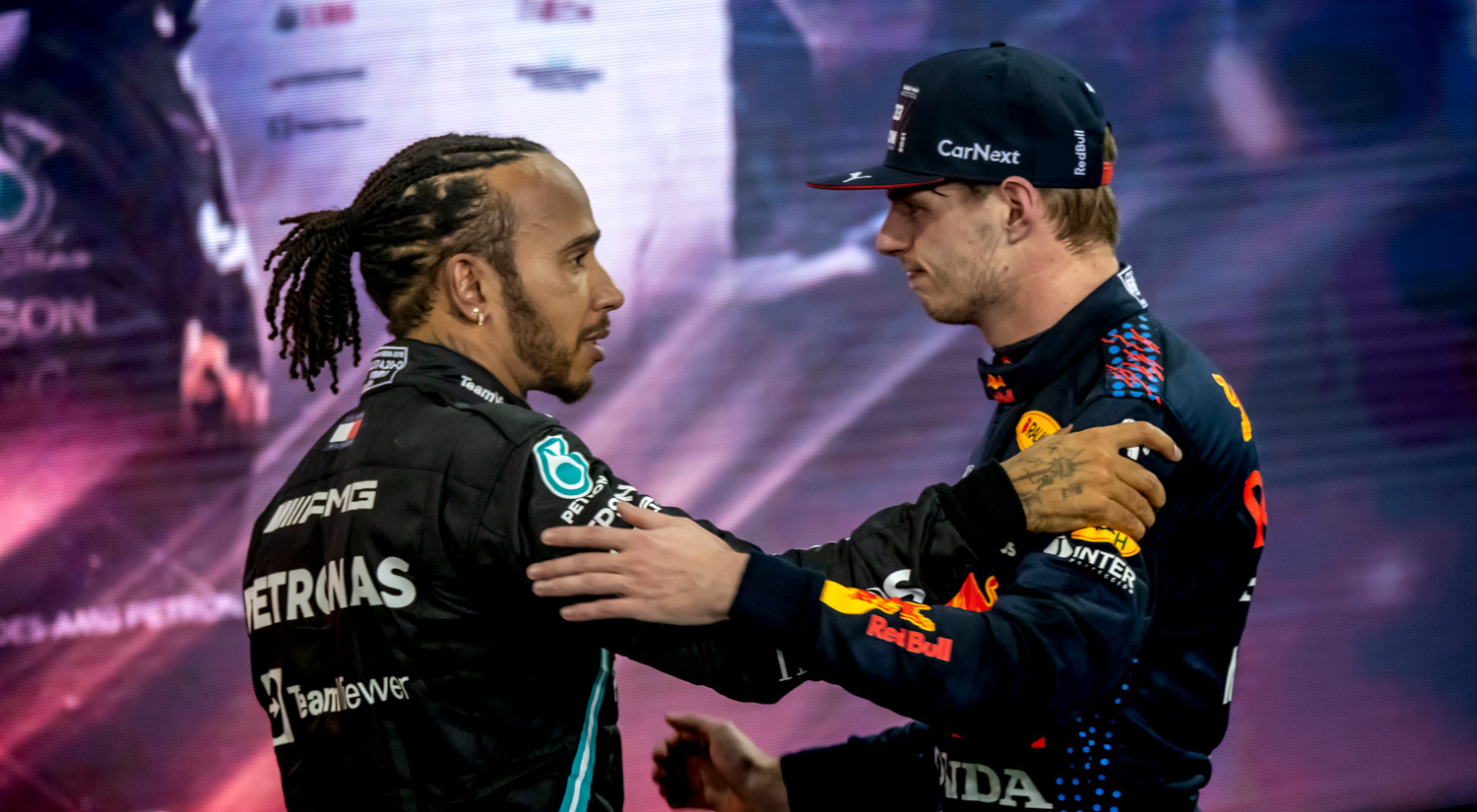 Lewis Hamilton & Max Verstappen, Yas Marina Circuit, 2021