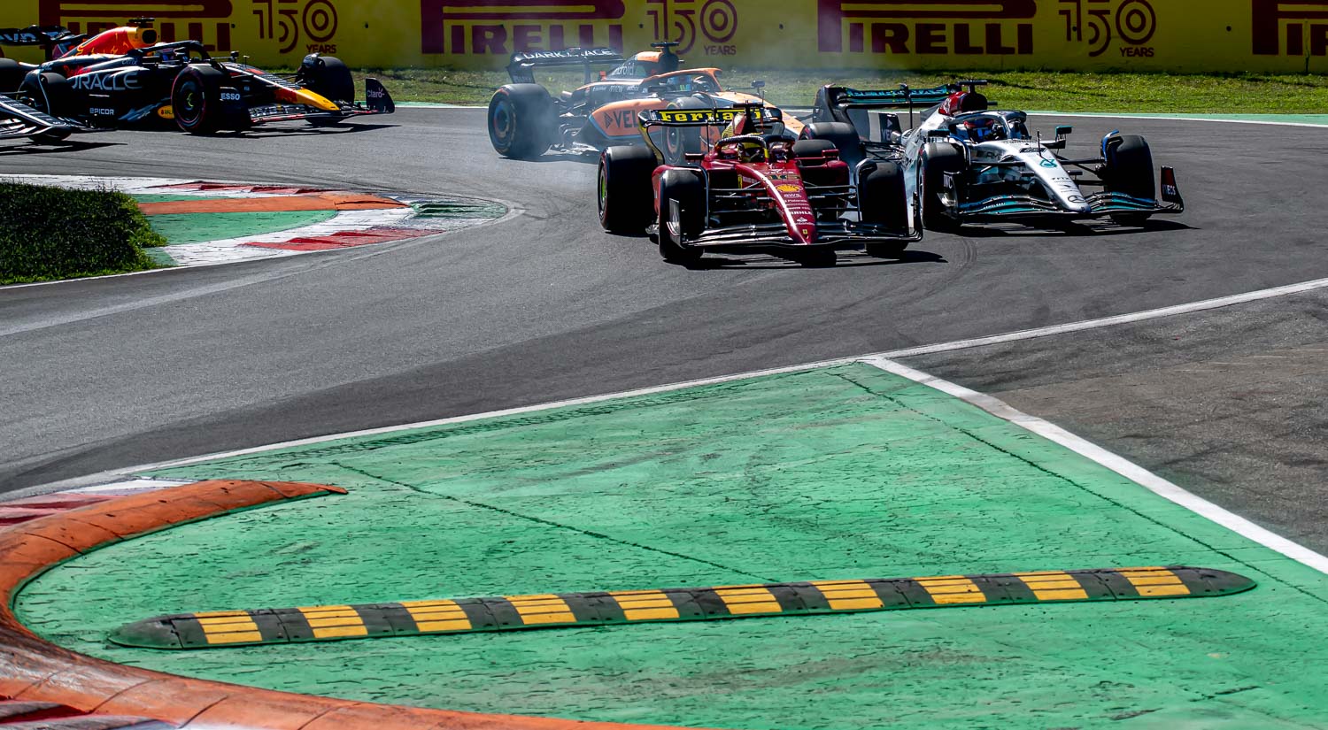 Charles Leclerc and George Russell, Monza Circuit, 2022