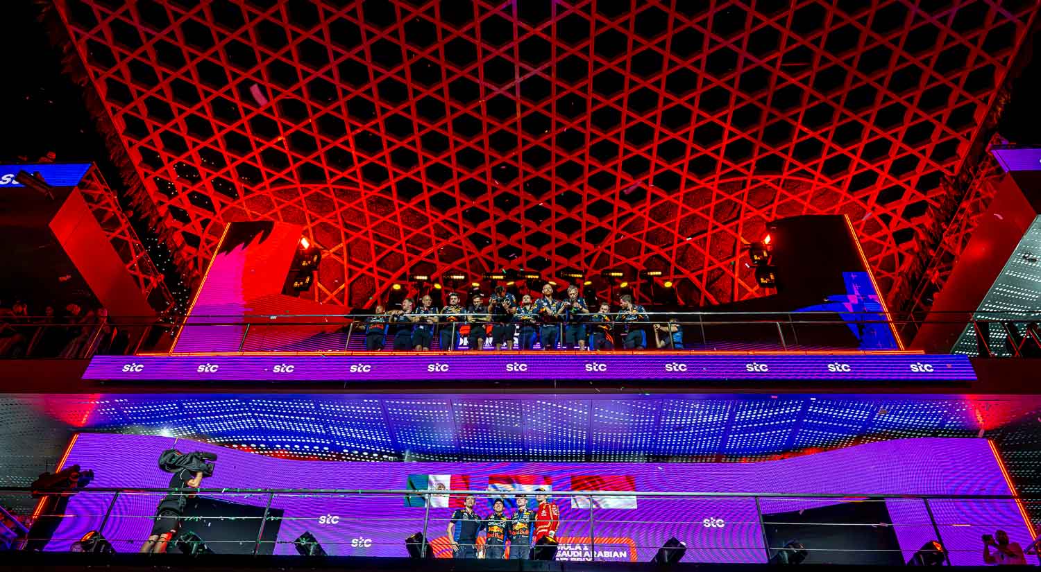 Max Verstappen, Sergio Perez and Charles Leclerc, Jeddah Corniche Circuit, Jeddah